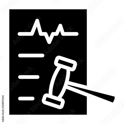 Life Policy Document Vector Glyph Icon Design