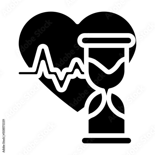 Term Life Vector Glyph Icon Design