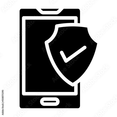 Phone Insurance Vector Glyph Icon Design