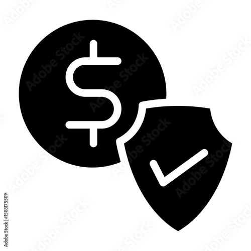 Money Secure Vector Glyph Icon Design