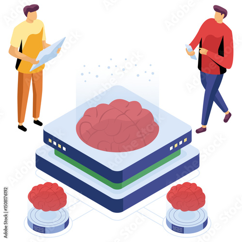 Modern design illustration of human mind