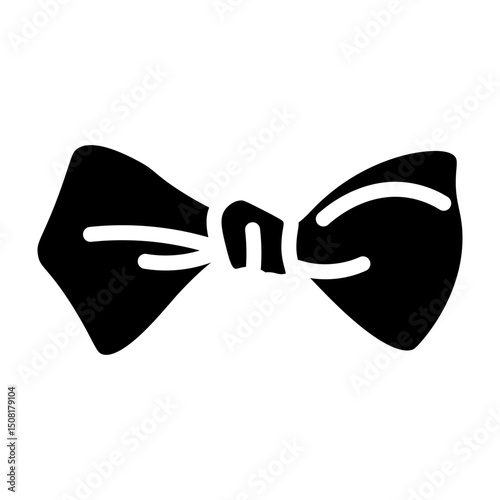 Bow Tie Vector Glyph Icon Design