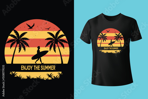 Summer Mood T-Shirt Artwork – Ocean, Fun, and Sun, Summer Graphic Tee – Trendy Design for Hot Days, Vibrant Summer Vibes T-Shirt – Colorful Seasonal Artwork.