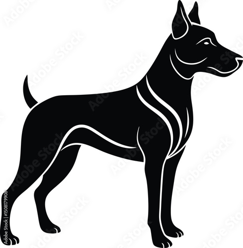 black dog vector dog vecor black flat dog 