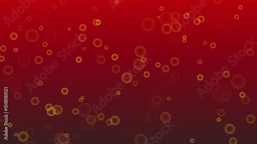 Shiny 3d circles moving on abstract background