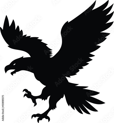Flying Eagle Vector Bold Eagle Graphic Eagle Vector Illustration Realistic Eagle Vector