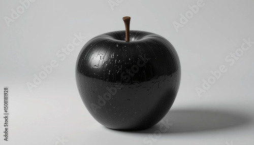apple on black background