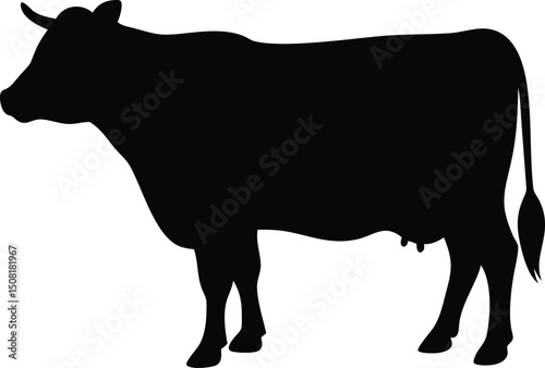Cow Vector Cow Silhouette Vector Geometric Cow cow 