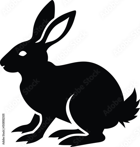 Cute Rabbit Vector Easter Bunny Vector Geometric Rabbit