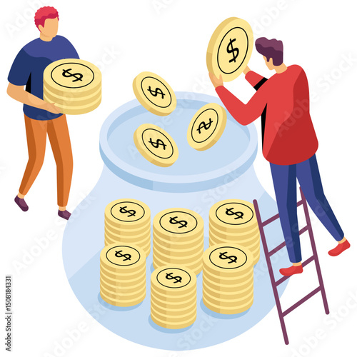 Premium download illustration of money collection 