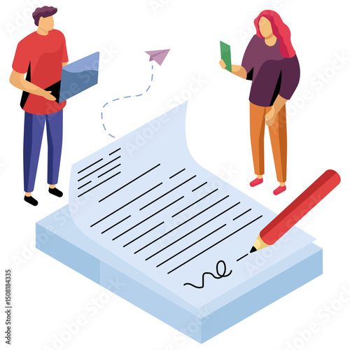 Editable design of contract paper