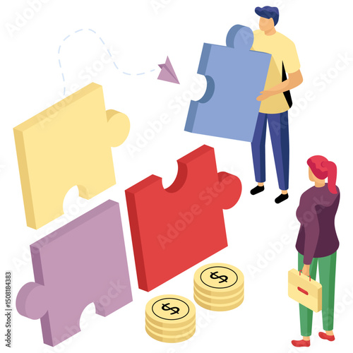 Modern design illustration of business solution
