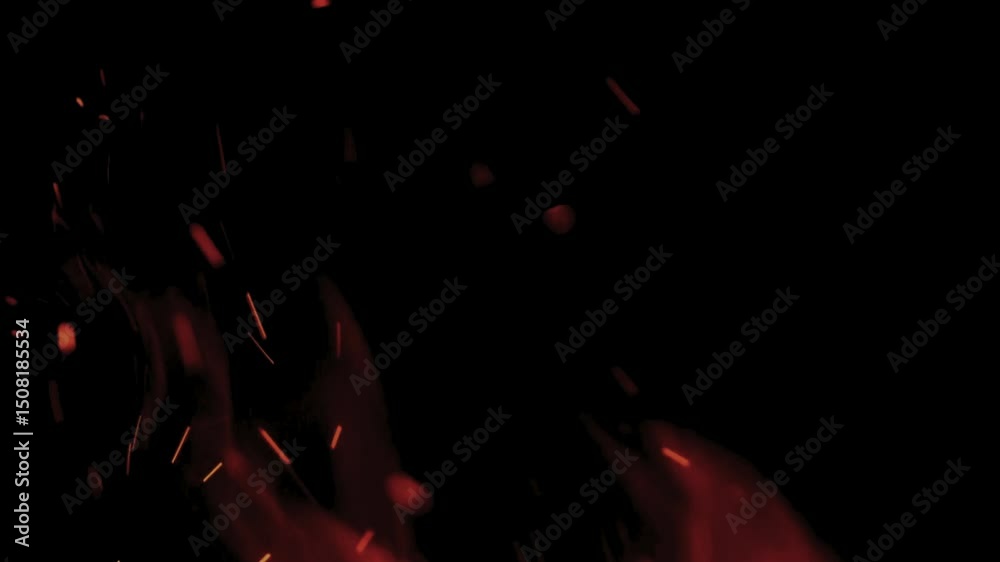 Fire Sparks flames embers smoke animated particles kinetic moving background animation