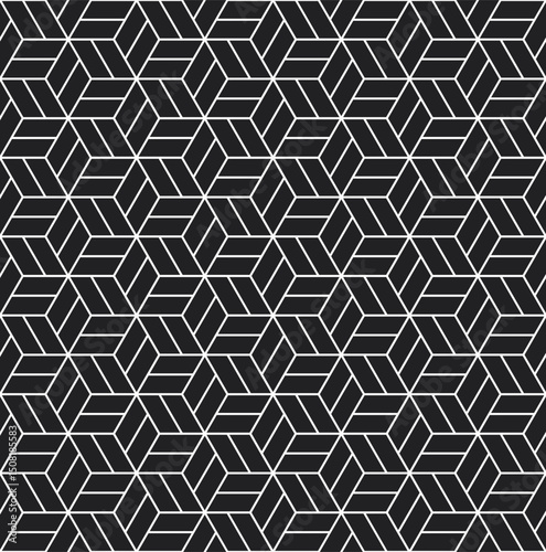 Seamless geometric pattern of squares; rhombuses; hexagons.; Abstract vintage background. Modern elegant texture.