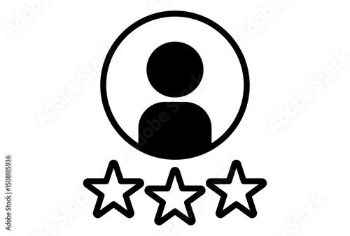 People icons, stars, ratings, satisfaction levels