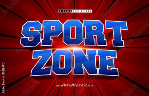 sport zone editable text effect with a team and sport text effect