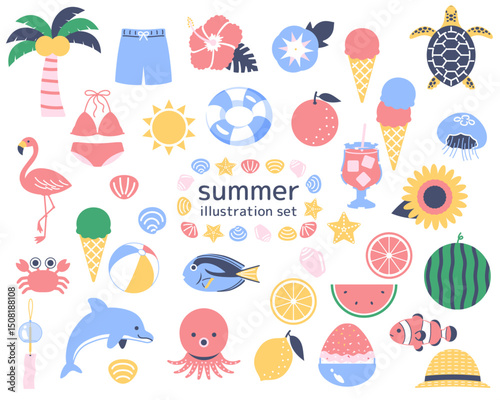 夏のイラストセット2