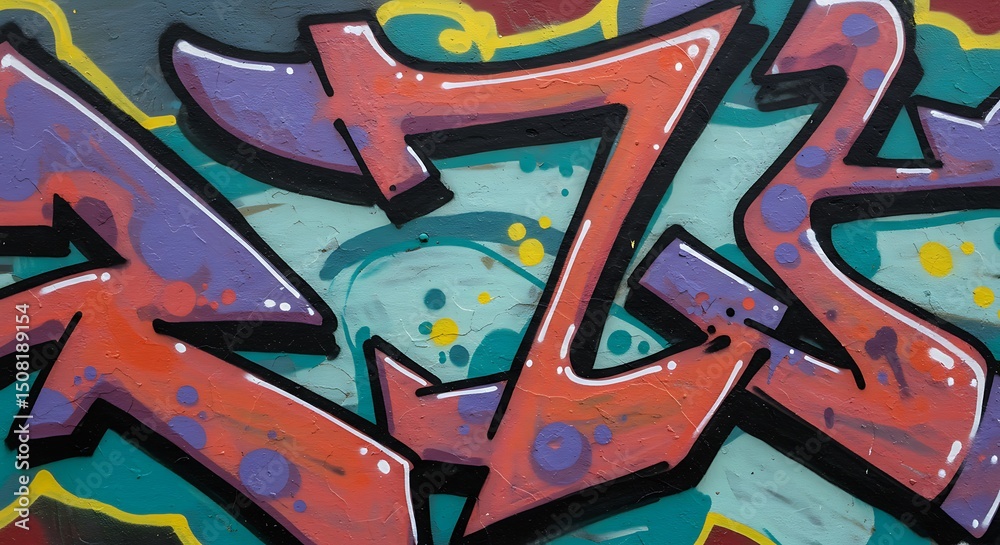 custom made wallpaper toronto digitalAbstract Graffiti Art on Wall