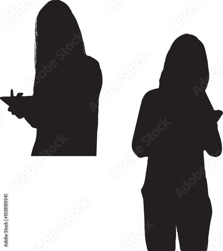 silhouette of a woman ,silhouette of a girl,  ,vector silhouette of a woman ,silhouette, woman, couple, love, profile, head, face, vector, people, illustration, hair, art, heart, kiss, beauty, black, 