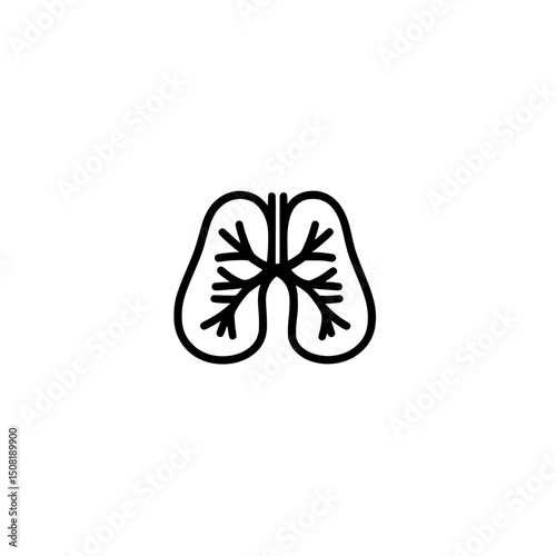 Vector icon of human lungs 