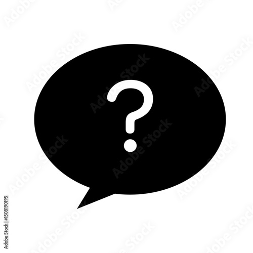 はてな、質問、クエスチョンのフキダシのアイコン、ピクトグラム