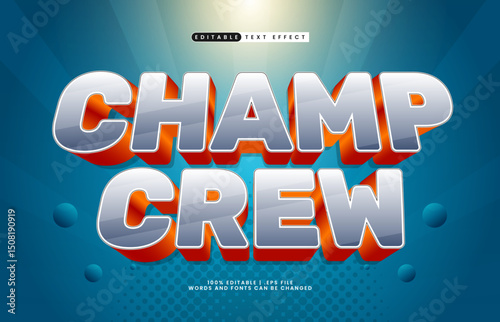 champ crew editable text effect with a team and sport text effect