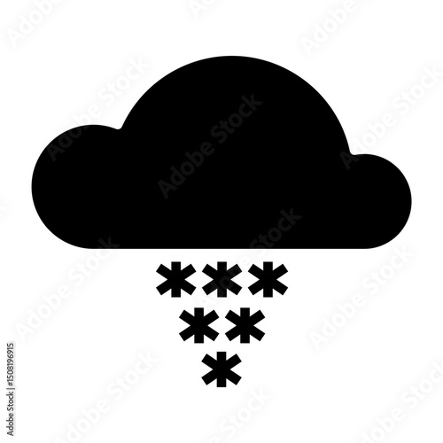 Heavy Snow solid icon