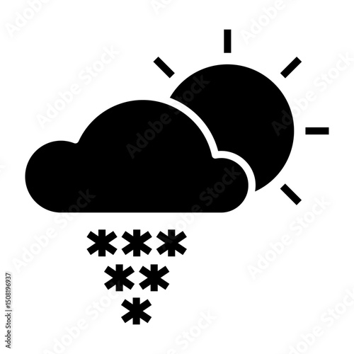 Snow Showers solid icon