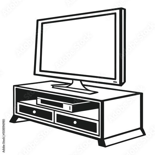tv set isolated on white