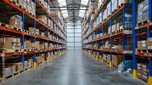 Distribution Central: 4K Animated Warehouse with Pallet Racks