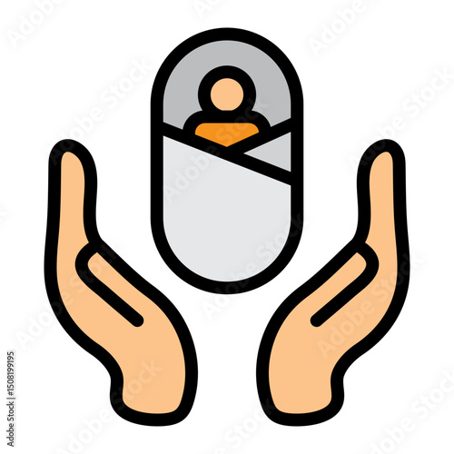 Adoption Agency Vector Filled Icon Design