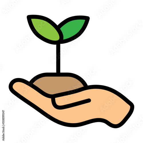 New Beginnings Vector Filled Icon Design
