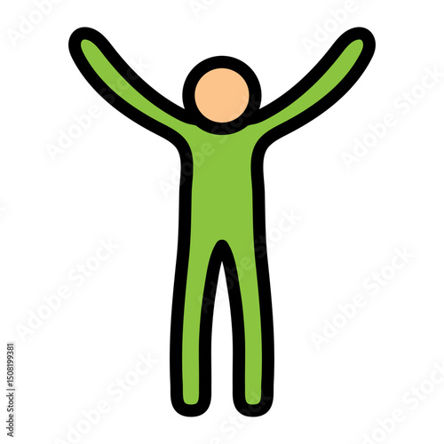 Open Arms Welcome Vector Filled Icon Design