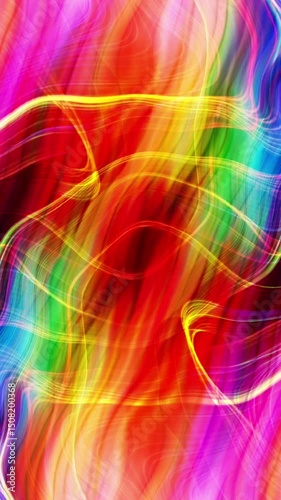 abstract vertical video of dynamic moving bright color gradients