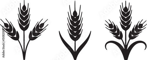wheat silhouette, grain vector, wheat field icon, cereal crop silhouette, wheat stalk vector, agricultural wheat icon, wheat harvest silhouette, wheat sheaf vector, wheat bundle icon, wheat ears silho