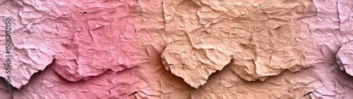 Wallpaper Mural Close-up of Pink and Brown Torn Paper Heart Wall Torontodigital.ca