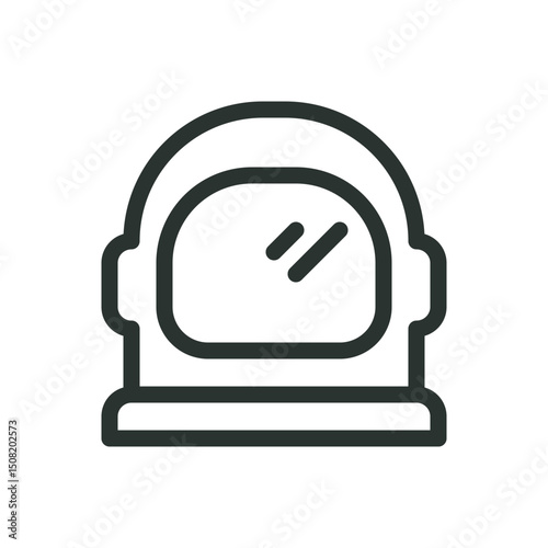 Astronaut helmet line icon, space helmet vector symbol with editable stroke
