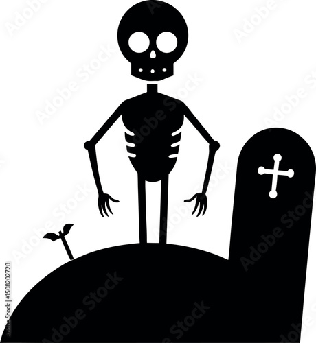 halloween skull and crossbones