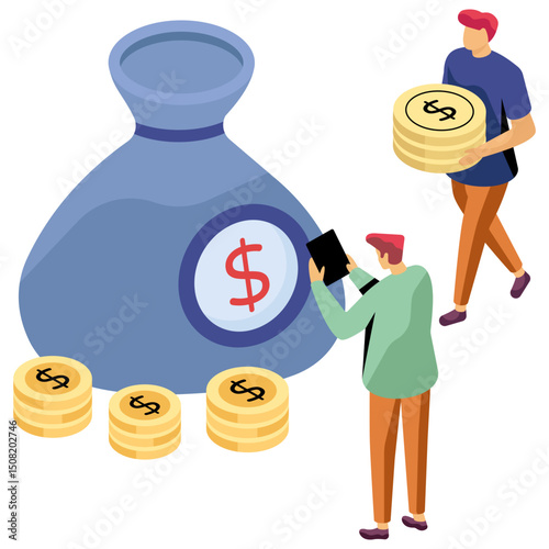 Modern design icon of money bag