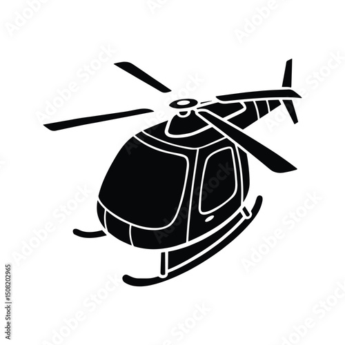 Helicopter Icon. Helicopter Illustration. Short-haul Air Transport.