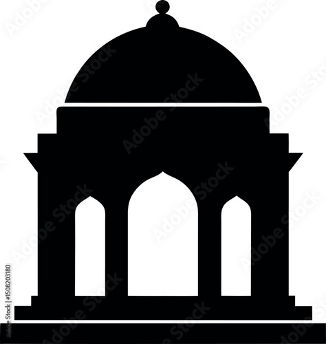 Head louse silhouette vector illustration