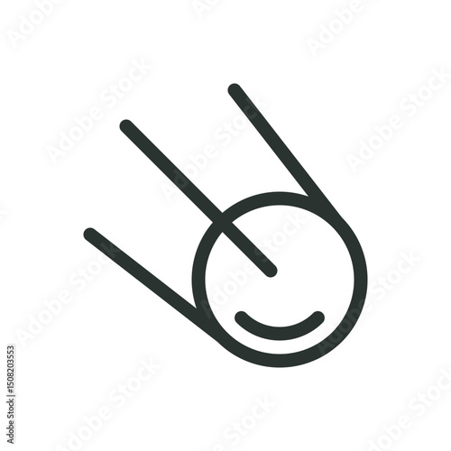 Soviet satellite line icon, sputnik vector symbol with editable stroke