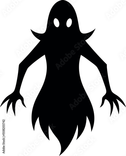Halloween Headless Horseman Silhouette Vector Art