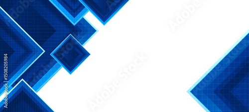 Abstract futuristic technology square background. Geometric shape technology digital hi tech on white background