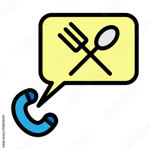 Order Food Vector Filled Icon Design