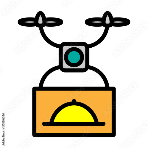 Smart Delivery Vector Filled Icon Design