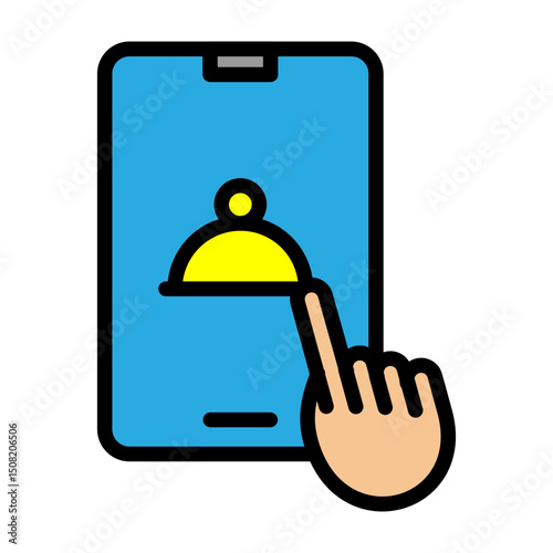 Online Order Vector Filled Icon Design