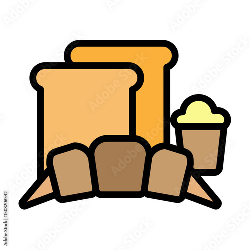 Bakery Vector Filled Icon Design