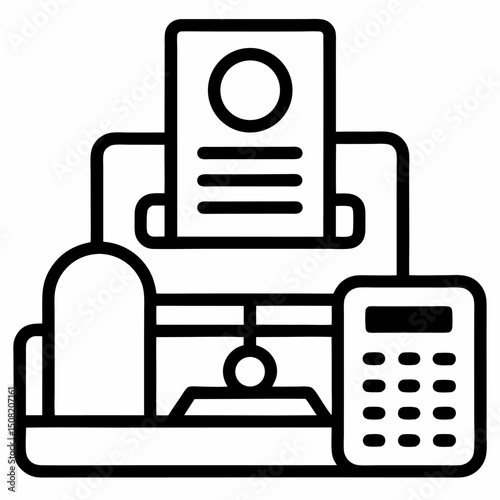 printer icon vector illustration