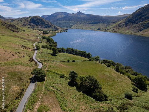 Crummock Water in the Lake District - Cumbria in the northwest of England photo